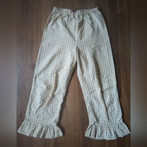 Bees and Bones Yellow Gingham Check Petal Pushers Pants Trousers